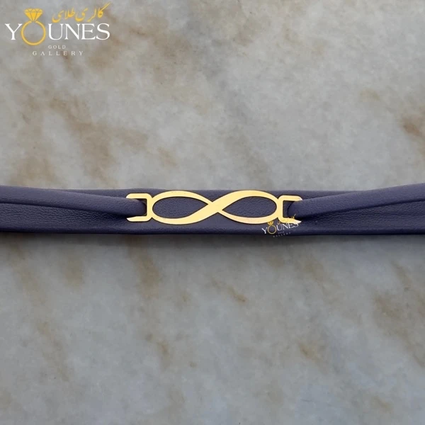 دستبند طلا زنانه چرم بینهایت L115